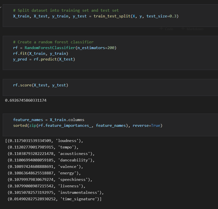 random forests code